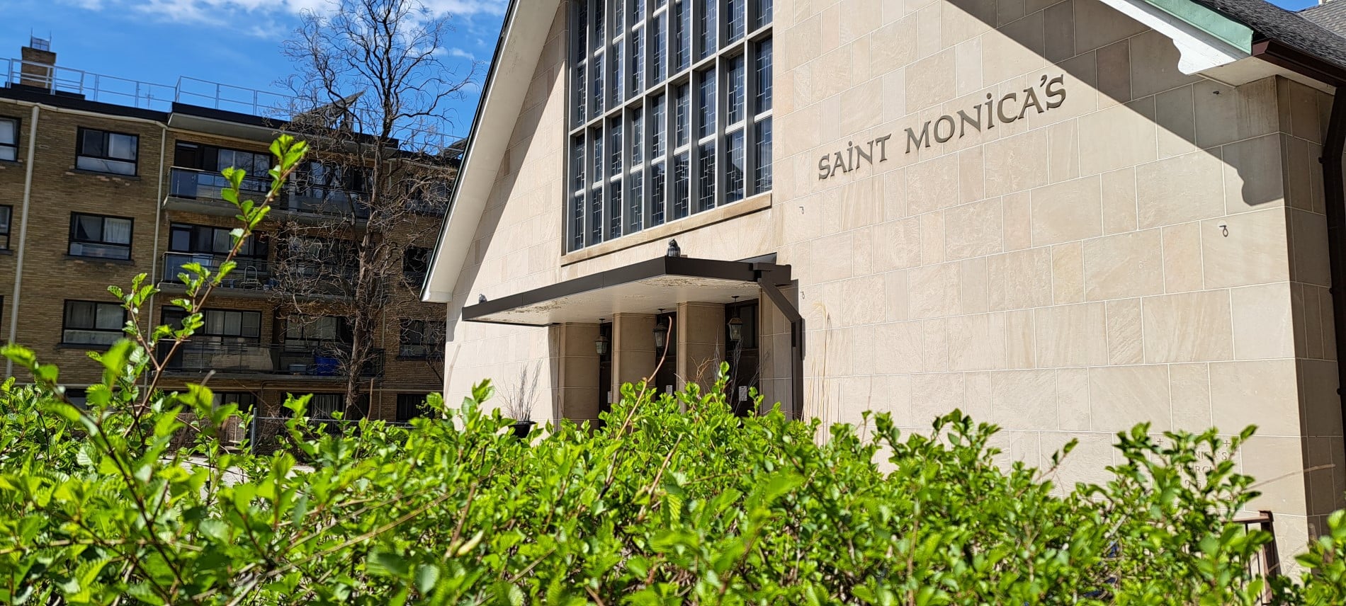 Picture of church front on Apr. 21, 2023