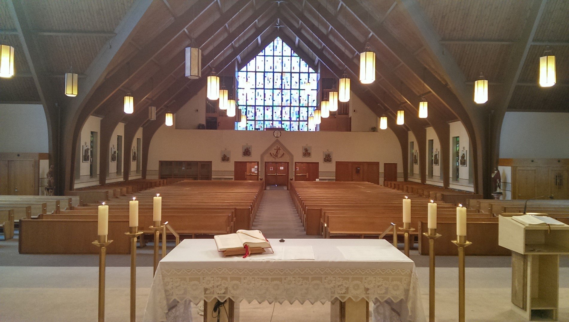 Picture of church interior from the altar