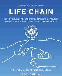 Logo of the 2023 Life Chain campaign