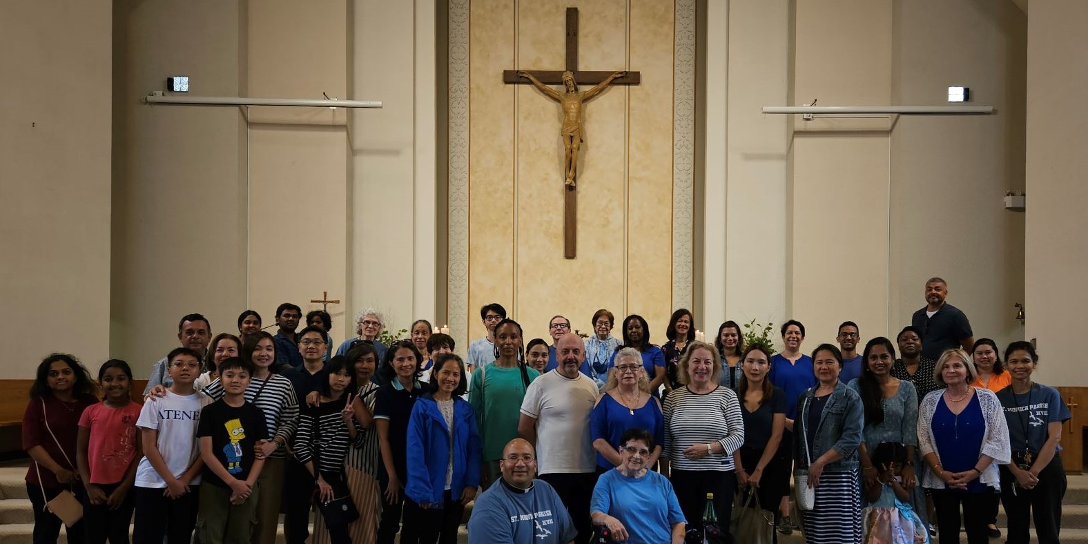 Picture of parishioners in front of the altar after the 5 pm Mass on Aug. 26, 2023