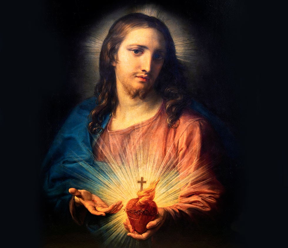 Picture of the Sacred Heart travelling icon